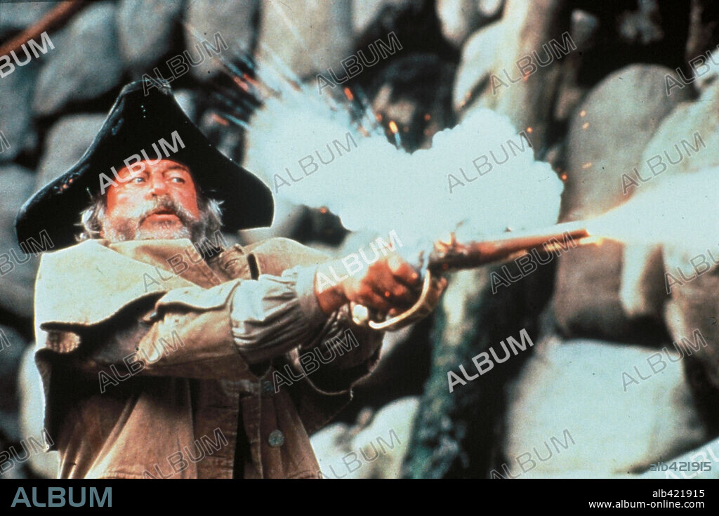 OLIVER REED in TREASURE ISLAND, 1990, directed by FRASER HESTON. Copyright WARNER BROTHERS.