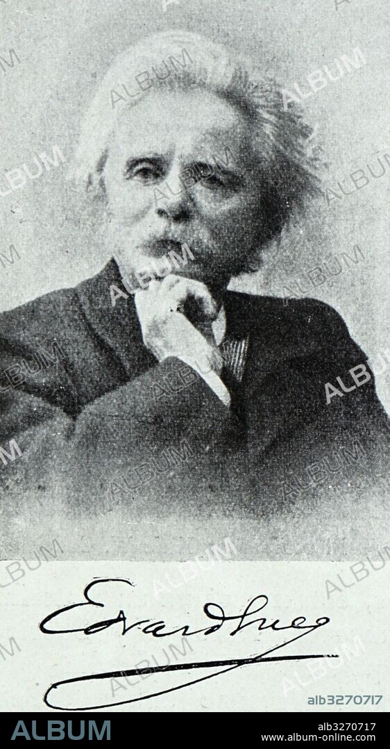 Portrait of Norwegian composer Edvard Grieg, (15th June 1843 - 4th September 1907).
