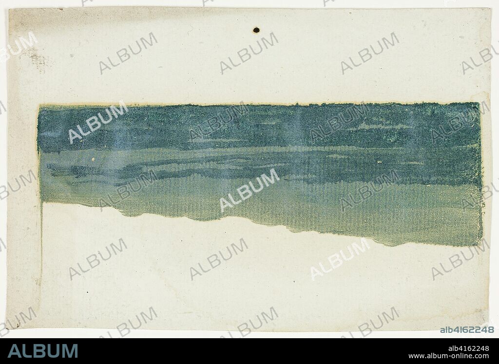 THéODORE ROUSSEL. The Sea at Bognor. Theodore Roussel; French, worked in England, 1847-1926. Date: 1895. Dimensions: 44 × 140 mm (image); 103 × 155 mm (sheet; plate mark only partially visible). Monotype in two tones of blue gray ink on ivory laid paper. Origin: France.