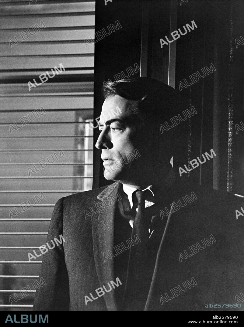 GREGORY PECK in MIRAGE, 1965, directed by EDWARD DMYTRYK. Copyright UNIVERSAL INTERNATIONAL.