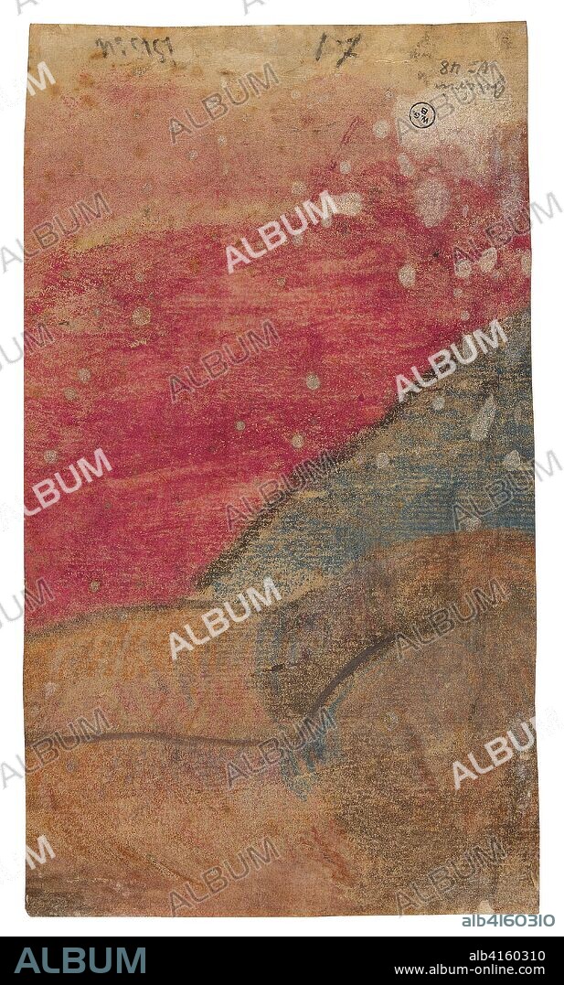 Reclining Tahitian (fragment). Paul Gauguin; French, 1848-1903. Date: 1894. Dimensions: 204 × 117 mm (image/primary/secondary support). Pastel monotype, with touches of pastel, on cream wove Japanese paper, laid down on cream wove Japanese paper. Origin: France.