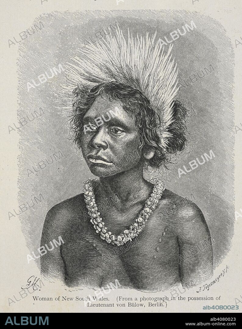FRIEDRICH RATZELL. Woman of New South Wales.  Aboriginal Australian.  . The history of mankind / Trans from the second German edited by A. J. Butler. v. 3, 1898. [S.l.] : Macmillan, 1896-1898. Source: 572*3343* vol.1, page 99.
