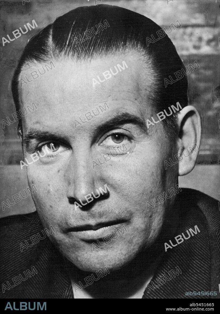 West German Politicians: Dr. Gerhard Schroeder -- Federal Minister of the Interior of Western Germany. August 09, 1954. (Photo by Max Ehlert, Camera Press).