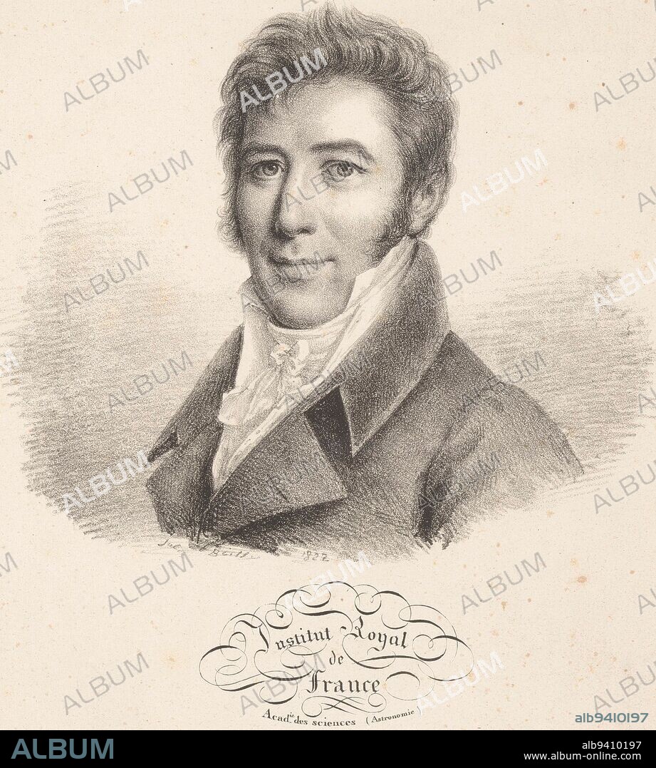 Portrait of the astronomer François Arago, Julien-Léopold Boilly, 1822, print maker: Julien-Léopold Boilly, (mentioned on object), publisher: Antoine François Piéri-Bénard, Paris, 1822, paper, h 328 mm.