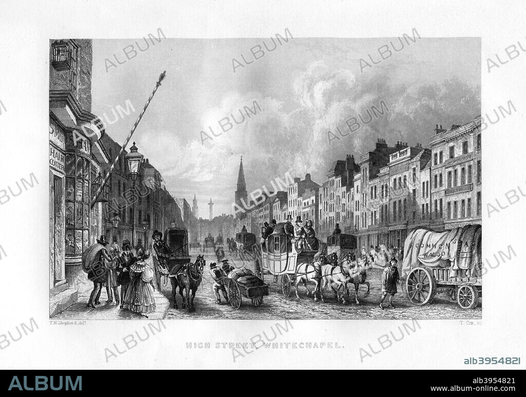 High Street, Whitechapel, London, 19th century.
