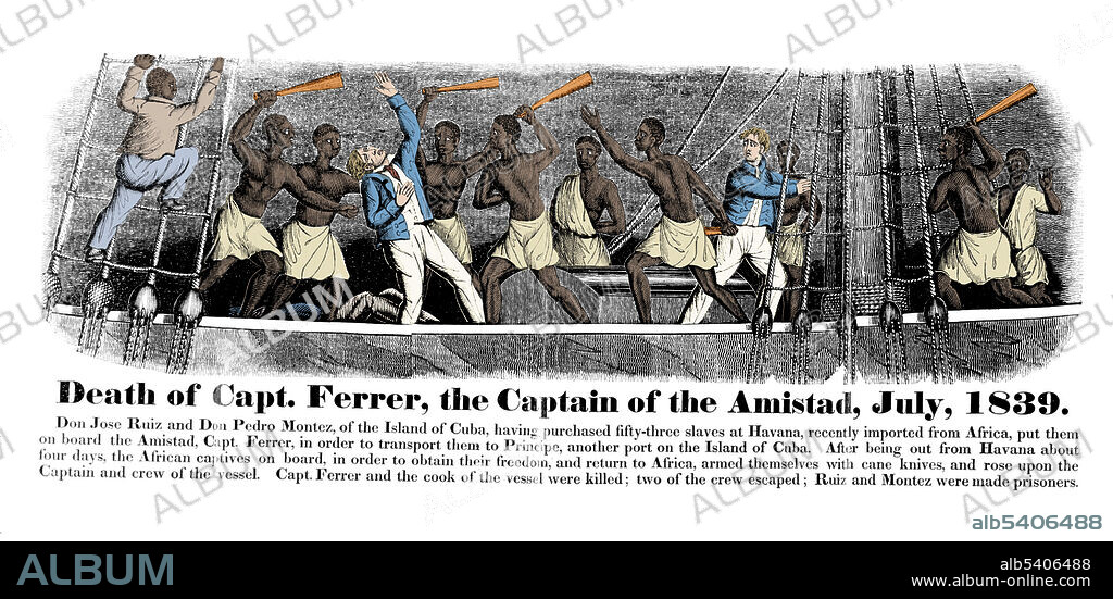 La Amistad was a schooner that became infamous for a slave revolt by Mende captives. The men attacked the crew and gained control of the ship. The owners of the ship and Spanish government claimed the slaves as property. Known as United States vs. The Amistad (1841), the case was decided by the Supreme Court in favour of the Mende.