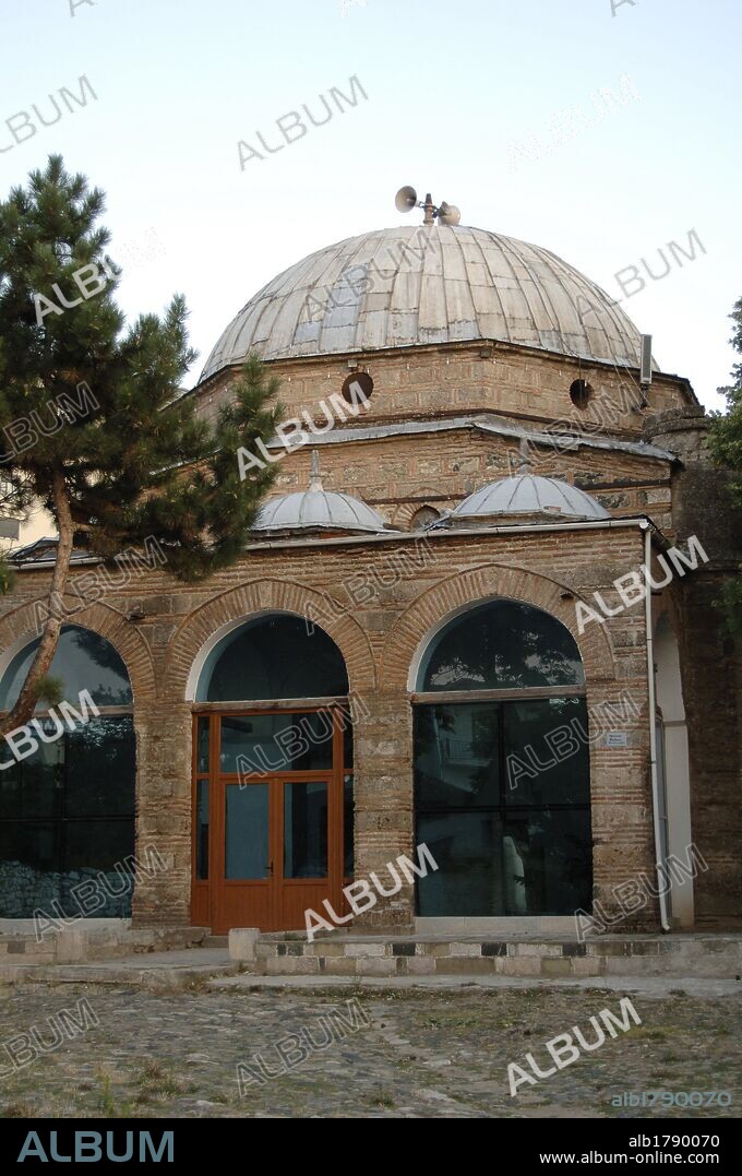 Iljaz Mirahori Mosque. Built by Iljaz Hoxha (1408-1512). 15th century. Exterior. Korce. Republic of Albania.
