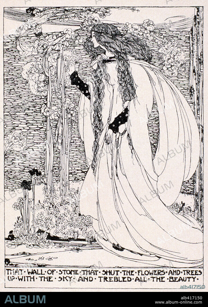 Illustration by Jessie Marion King for Defence of Guinevere by William Morris, 1906.