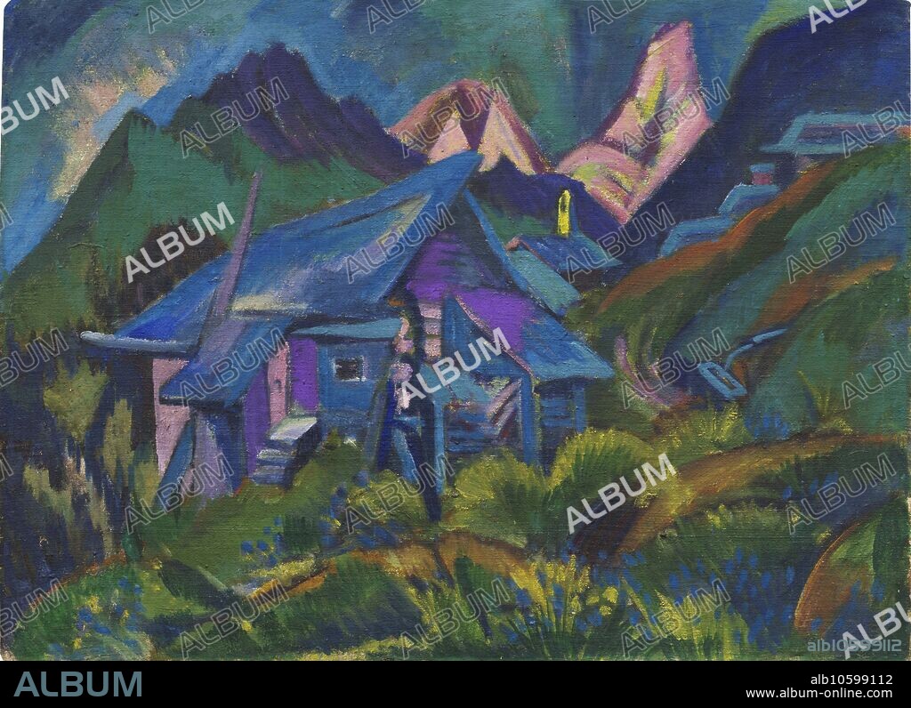 ERNST LUDWIG KIRCHNER. Alphütten und Tinzenhorn.