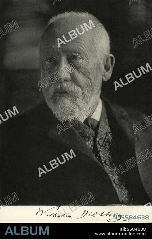 Dilthey, Wilhelm Philosopher, Biebrich 19.11.1833 - Seis am Schlern 1.10.1911. Portrait photo, c. 1905 (Dührkoop, Berlin).