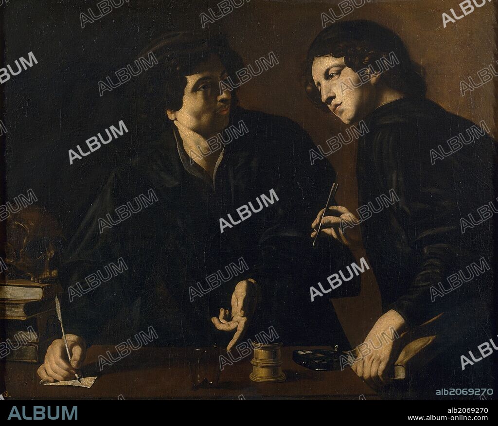 GIOVANNI BATTISTA CARACCIOLO. Gian Battista Caracciolo / 'Los santos médicos Cosme y Damián', 1620-1630, Escuela Italiana, Lienzo, 96 cm x 121 cm, P02759.