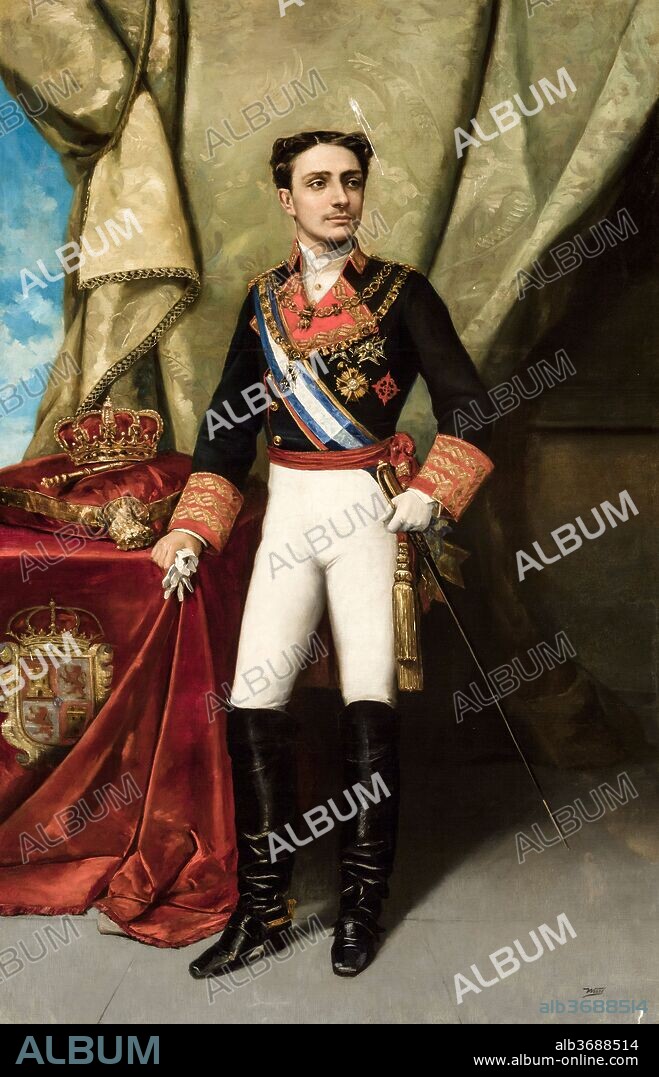 Manuel Ussel de Guimbarda / "Retrato de Alfonso XII", 1875, Pintura (Óleo sobre lienzo), 1,98 x 1,27 m.