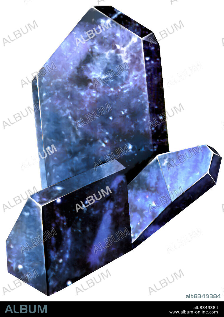 The crystal system refers to the internal structure of a mineral. Azurite powder was long used as a blue pigment in paint.