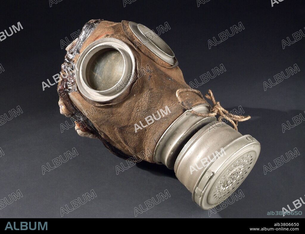 Gas mask, Germany, 1915-1918. Poison gas was a new weapon during the First World War and was first used by the German Army in 1915. The British and French Armies soon followed suit. Fortunately, although good protective equipment was initially quite slow to develop, masks like this one eventually reduced poison gas to a major annoyance rather than the terrifying killer of the early attacks. Among the chemical weapons used was mustard gas, which caused burns to the skin and blindness. Phosgene gas was also used and was particularly dangerous as it is colorless and almost odorless. This gas affected the lungs and breathing and could also cause heart problems.