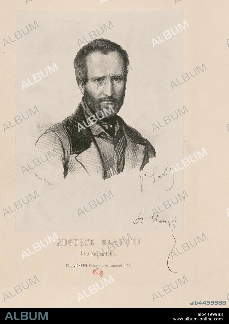 VICTOR LARSKY. Portrait of Louis-Auguste Blanqui (1805-1881).