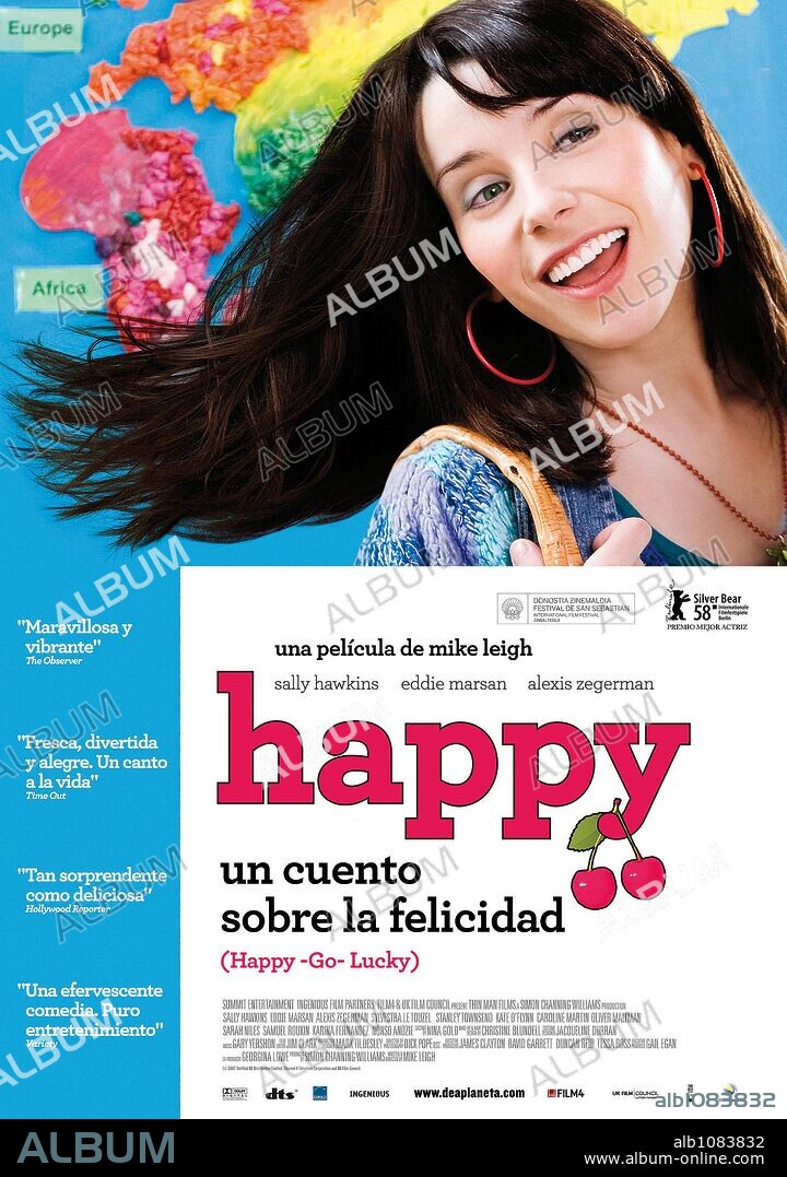 Poster of HAPPY-GO-LUCKY, 2008, directed by MIKE LEIGH. Copyright FILM4/INGENIOUS FILM PARTNERS/SUMMIT ENTERTAINMENT.