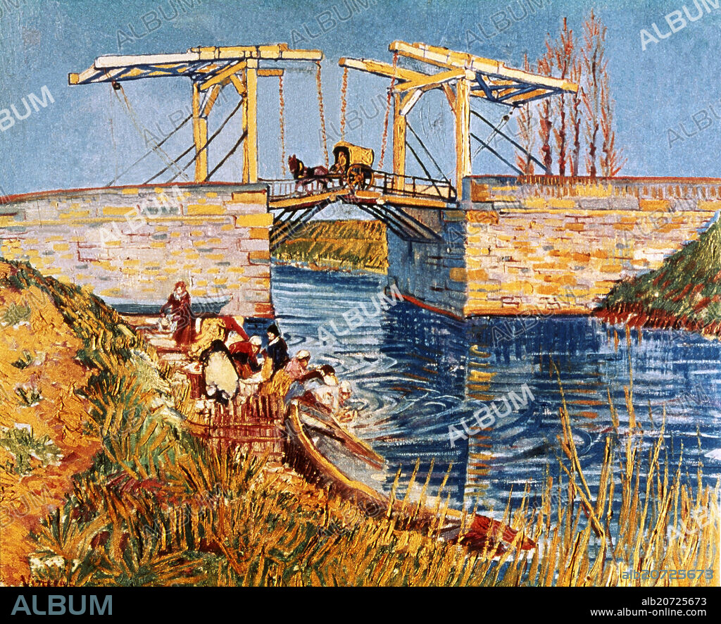 VICENT VAN GOGH (1853-1890). Dutch school. The Langlois Bridge in Arles. 1888. Oil on canvas (54 x 65 cm). Otterlo, Rijksmuseum Kröller-Müller.