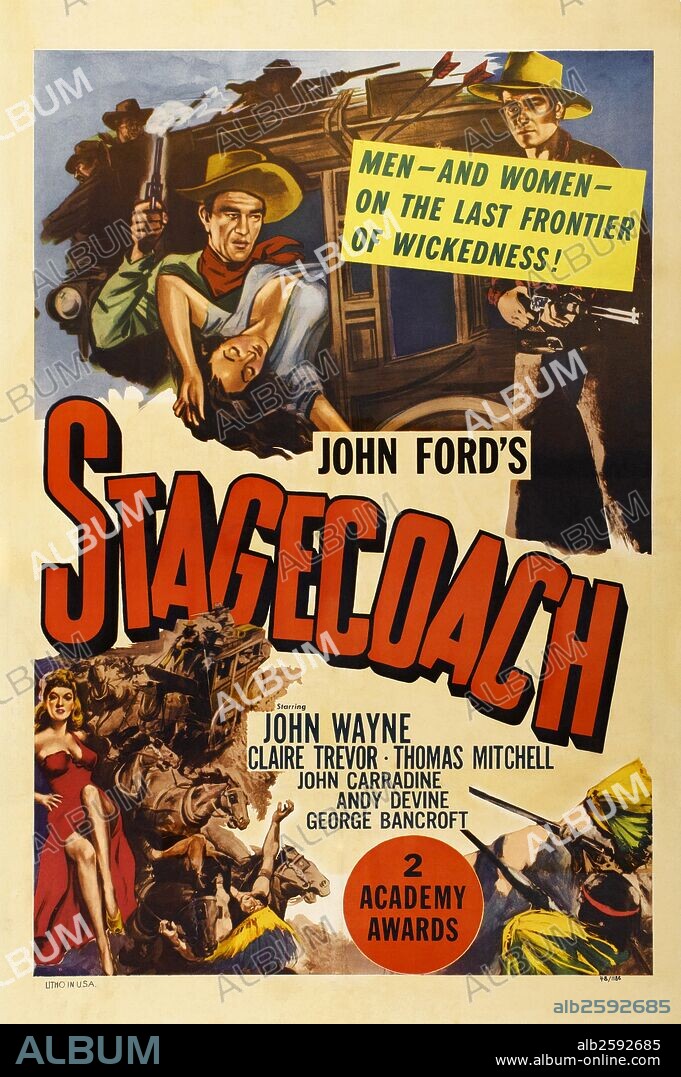 Stagecoach is a 1939 American Western film directed by John Ford, starring Claire Trevor and John Wayne in his breakthrough role. The screenplay, written by Dudley Nichols and Ben Hecht, is an adaptation of "The Stage to Lordsburg", a 1937 short story by Ernest Haycox. The film follows a group of strangers riding on a stagecoach through dangerous Apache territory. .
