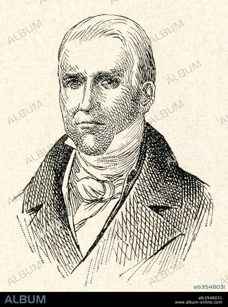 Agustín Manuel de Eyzaguirre y Arechavala, 1768 – 1837. Chilean political figure. From Enciclopedia Ilustrada Segui, published c. 1900.