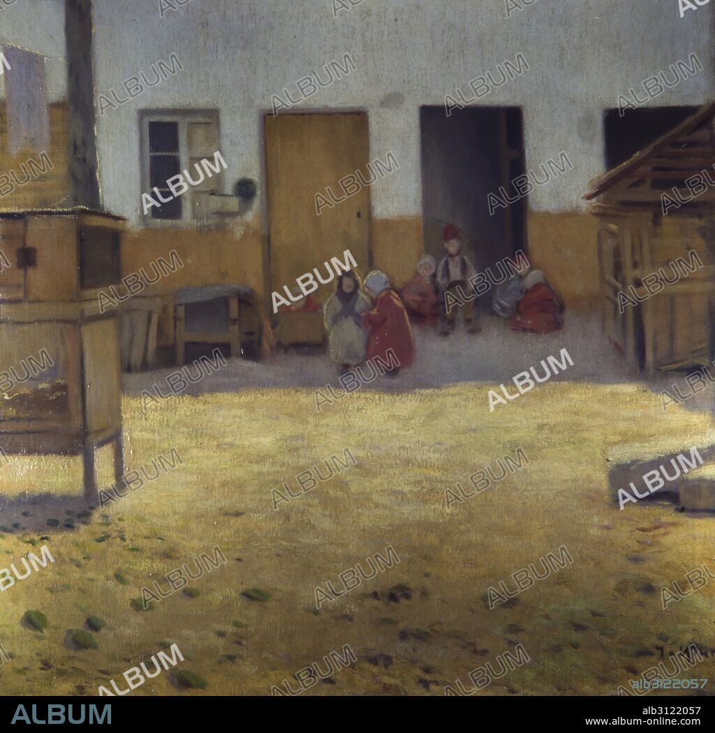 ISIDRE NONELL I MONTURIOL. Patio. Oil on canvas. 1896.
