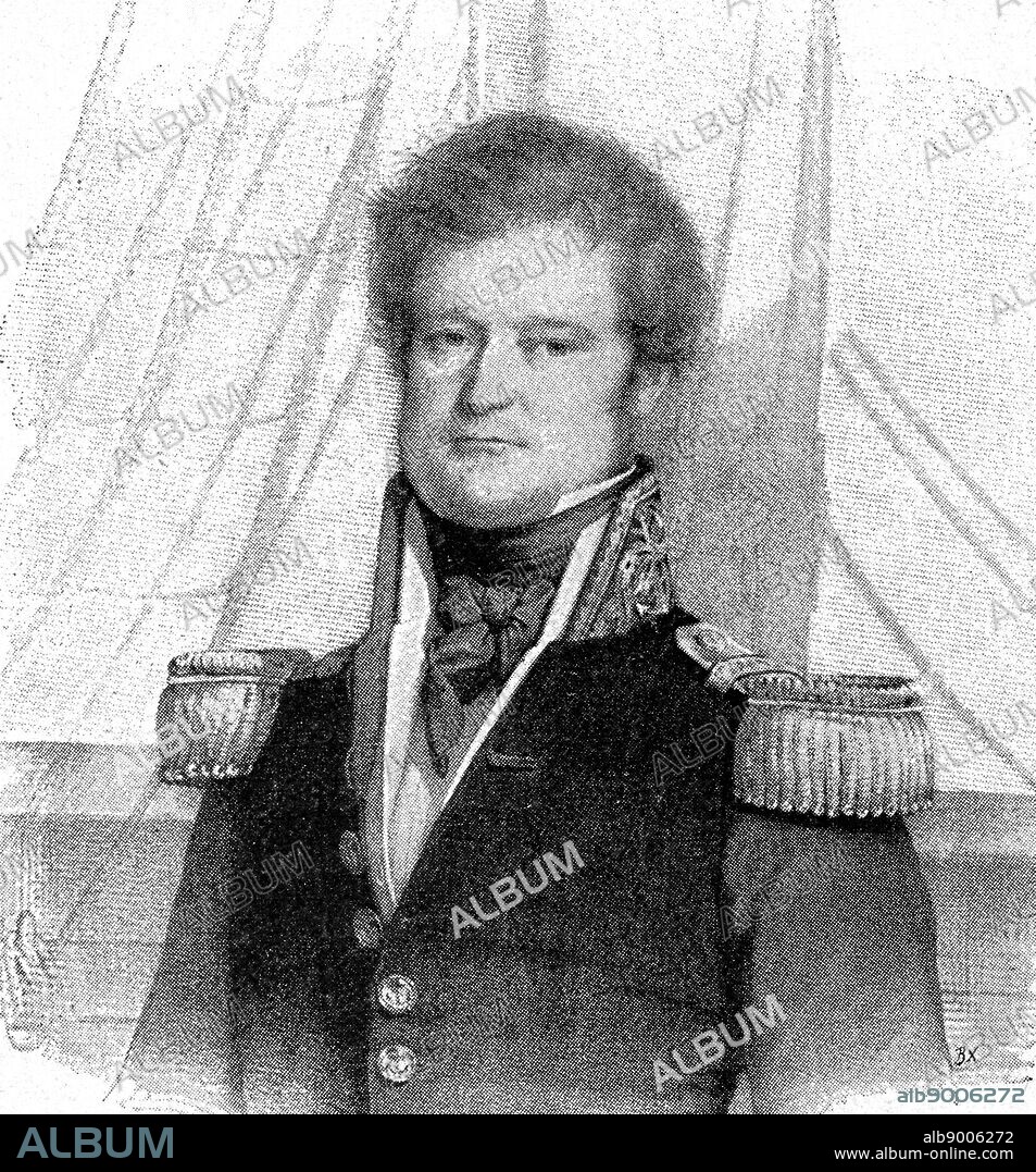 Portrait of Jules Sébastien César Dumont d'Urville (1790-1842) a French explorer, naval officer, and rear admiral. Dated 19th Century.