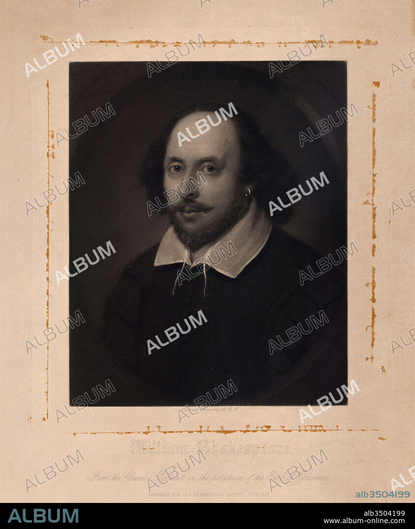 Drawings and Prints, Print, William Shakespeare, Engraver, Sitter, Artist, After (?), Samuel Cousins, William Shakespeare, John Taylor, British, Exeter 1801–1887 London, British, Stratford-upon-Avon 1564–1616 Stratford-upon-Avon, British, died 1651, Cousins, Samuel, Shakespeare, William, Taylor, John, 1801, 1564, 1550.