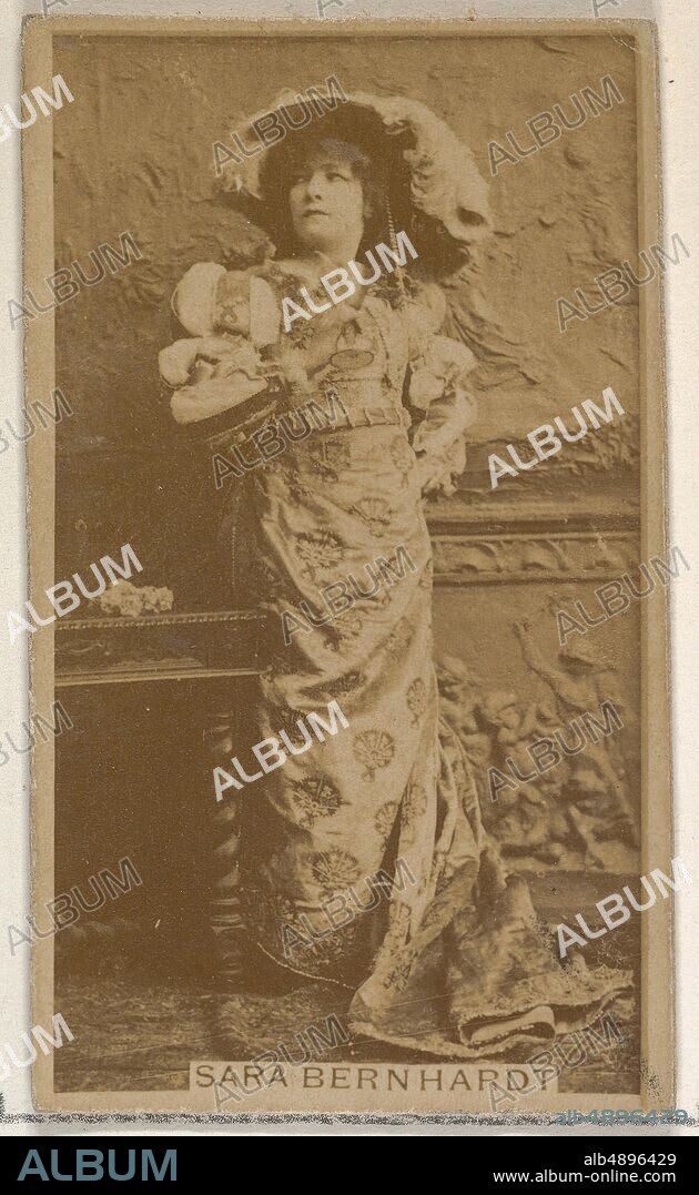 Issued by Allen & Ginter, Sara Bernhardt, from the Actors and Actresses series (N45, Type 8) for Virginia Brights Cigarettes, ca. 1888, Albumen photograph, Sheet: 2 5/8 x 1 1/2 in. (6.6 x 3.8 cm).