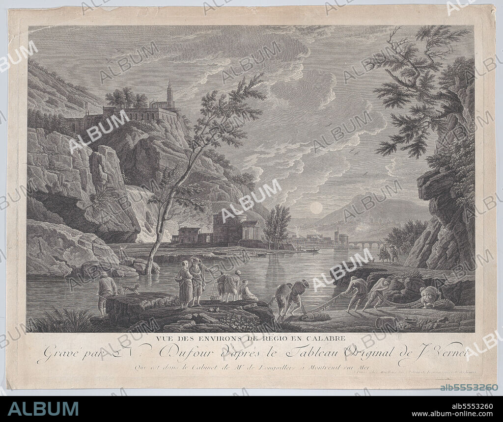 CHARLES NICOLAS DUFOUR. View of the Surroundings of Regio in Calabria, ca. 1770.
