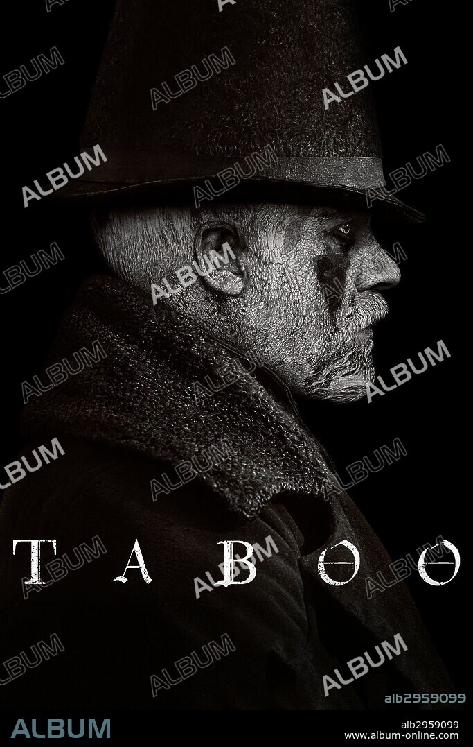 Poster of TABOO, 2017, directed by CHIPS HARDY, STEVEN KNIGHT and TOM HARDY. Copyright HARDY, SON & BAKER/SCOTT FREE PRODUCTIONS.