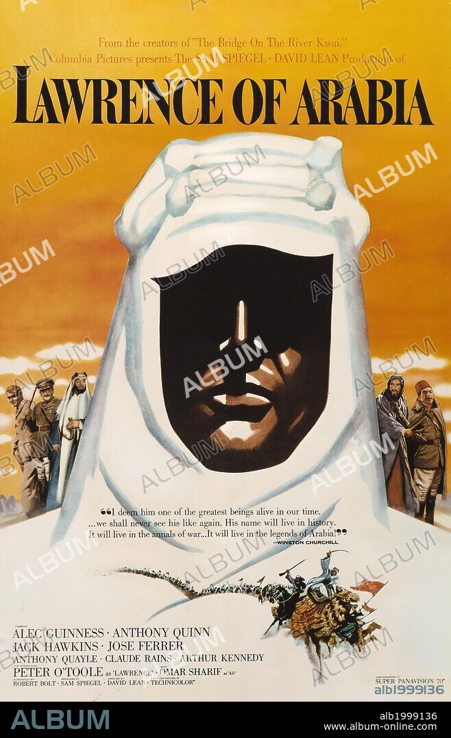 Poster de LAWRENCE DE ARABIA, 1962 (LAWRENCE OF ARABIA), dirigida por DAVID LEAN. Copyright COLUMBIA PICTURES.