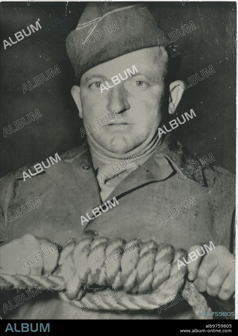 Núremberg (Alemania), octubre de 1946. El sargento norteamericano John C. Woods, verdugo ejecutor de las sentencias de los Juicios de Núremberg.