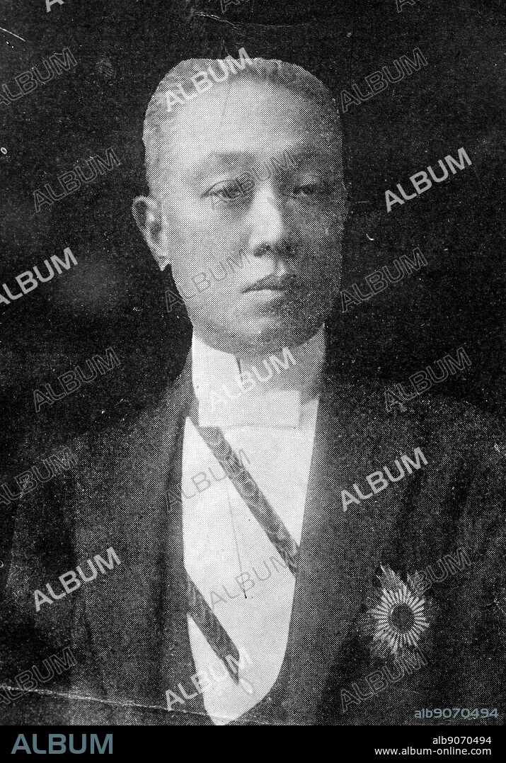 Prince Saionji Kinmochi (1849-1940). Japanese politician, statesman and twice Prime Minister of Japan; From January 7, 1906 to July 14, 1908, and again from August 30, 1911 to December 21, 1912.