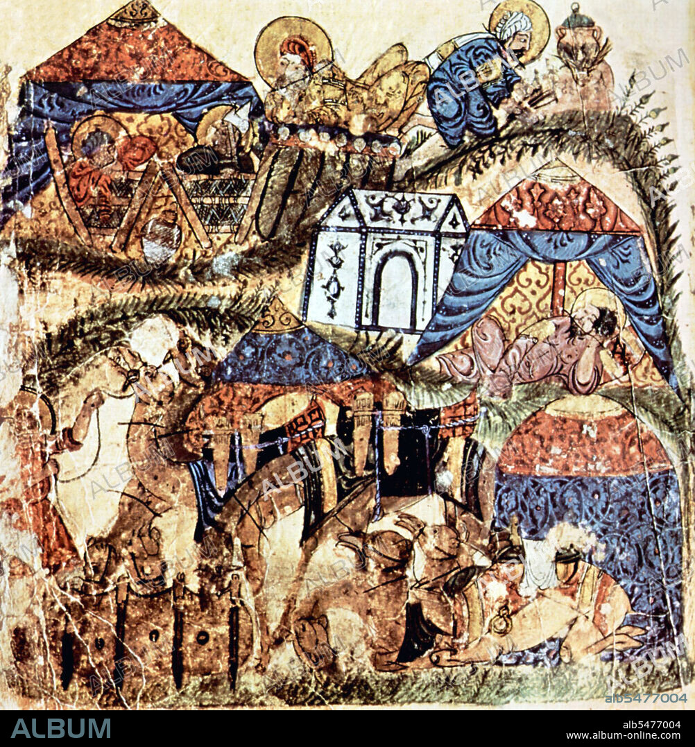 Maqama (literally 'assemblies') are an (originally) Arabic literary genre of rhymed prose with intervals of poetry in which rhetorical extravagance is conspicuous. The 10th century author Badi' al-Zaman al-Hamadhani is said to have invented the form, which was extended by al-Hariri of Basra in the next century. Both authors' maqamat center on trickster figures whose wanderings and exploits in speaking to assemblies of the powerful are conveyed by a narrator. Manuscripts of al-Hariri's Maqamat, anecdotes of a roguish wanderer Abu Zayd from Saruj, were frequently illustrated with miniatures.