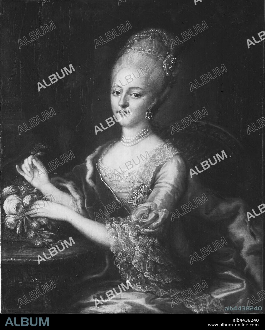 After Georg David Matthieu, Queen Hedvig Elisabet Charlotta, Hedvig Elisabet Charlotta, 1759-1818, Princess of Holstein-Gottorp, painting, portrait, Hedvig Elisabeth Charlotte of Holstein-Gottorp, 1774, Swedish oil, Height, 89 cm, (35 inches), Width, 70 cm (27.5 inches).