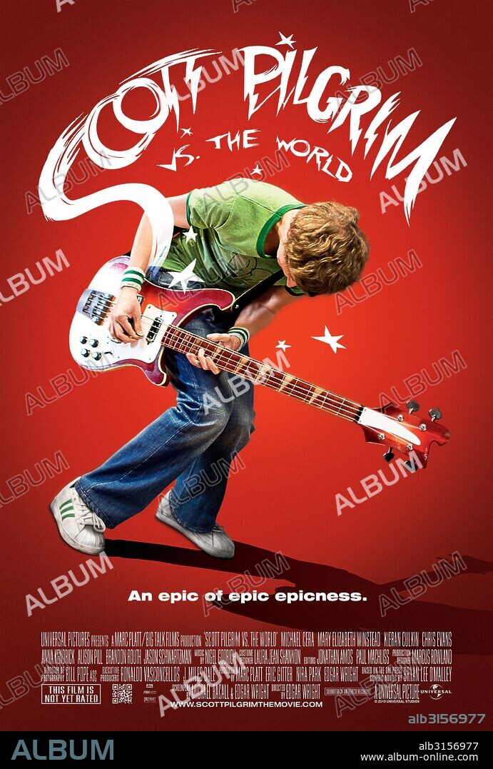 Plakat zu SCOTT PILGRIM VS. THE WORLD, 2010, unter der Regie von EDGAR WRIGHT. Copyright MARC PLATT PRODUCTIONS.