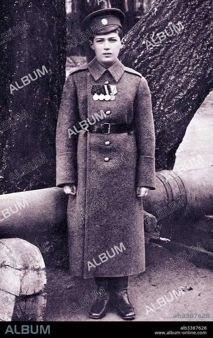 Alexei Nikolayevich (1904 - 1918) of the House of Romanov, was the Tsarevich and heir apparent to the throne of the Russian Empire. He was the youngest child and only son of Emperor Nicholas II and Empress Alexandra Feodorovna. He was born with haemophilia.