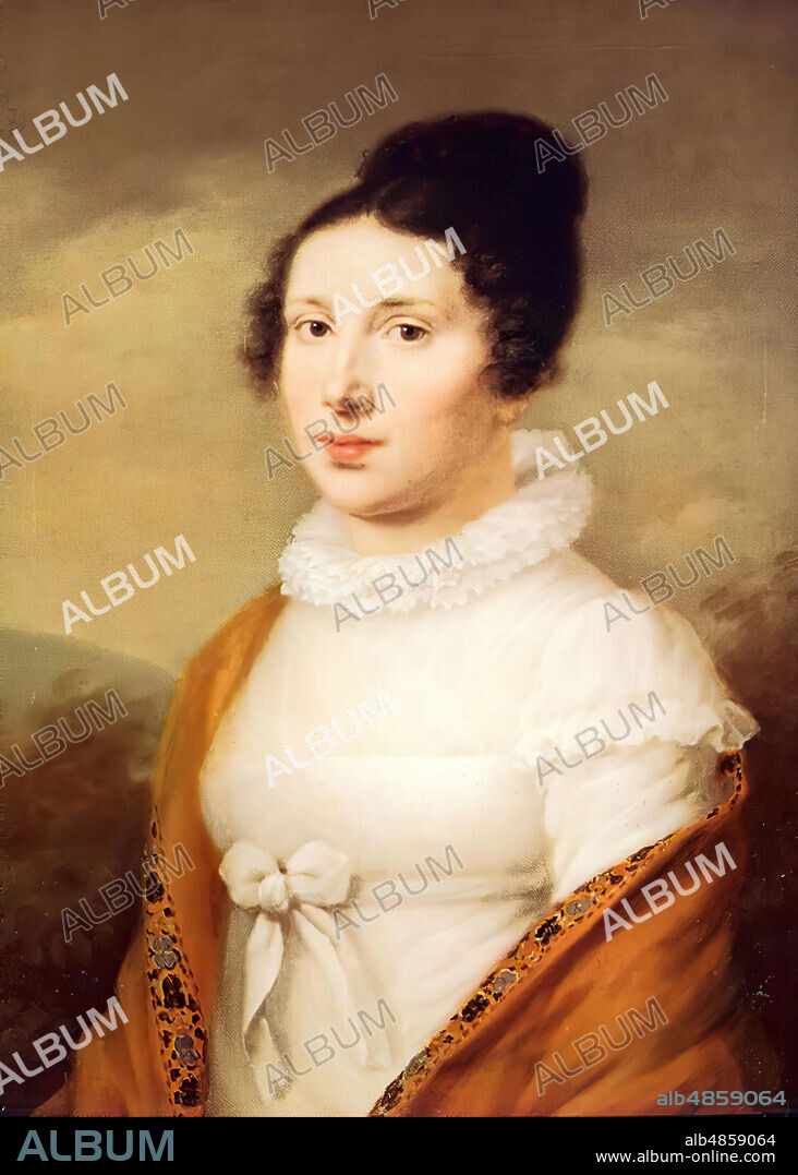 JOSEPH WILLIBRORD MÄHLER. Joseph Willibrord Mähler/ Portrait of Elisabeth Röckel, a German soprano, 1814.