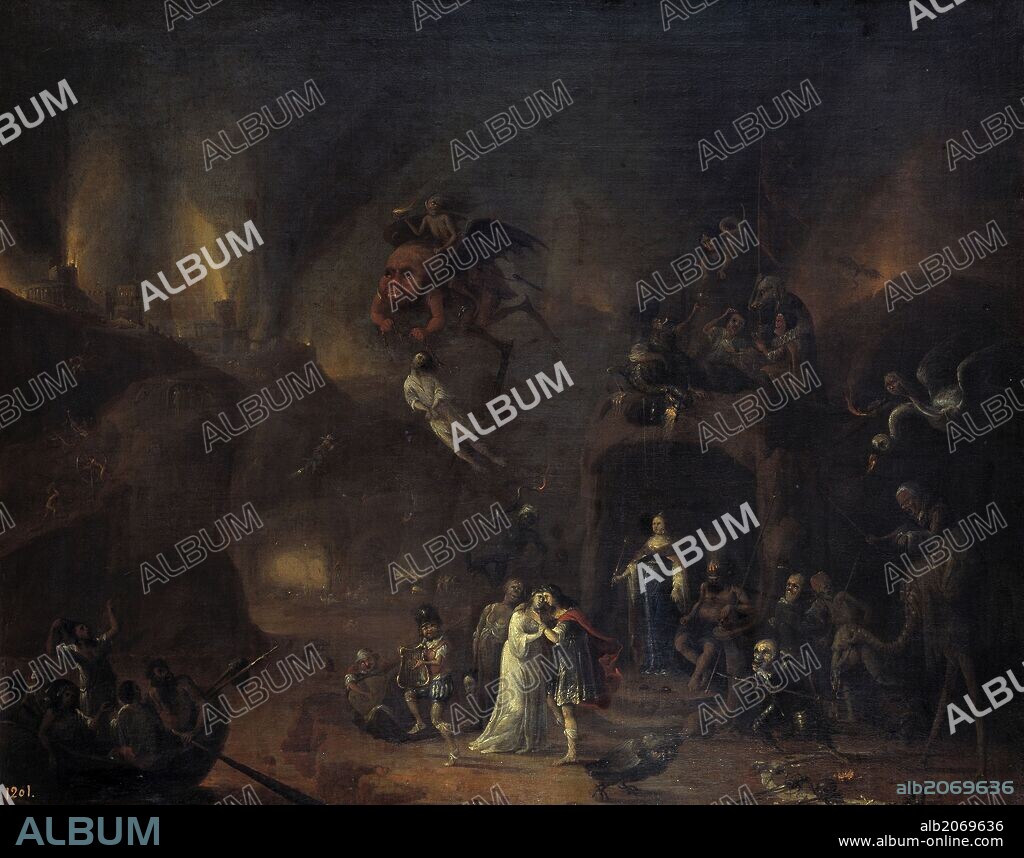 Pieter Fris / 'Orfeo y Eurídice en los Infiernos', 1652, Escuela Holandesa, Óleo sobre Lienzo, 61 cm x 77 cm, P02081.