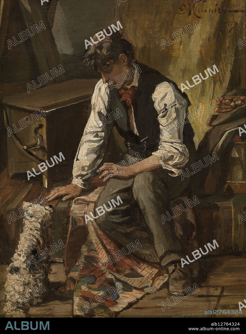 CONSTANTIN EMILE MEUNIER. Organ Grinder, 1873.