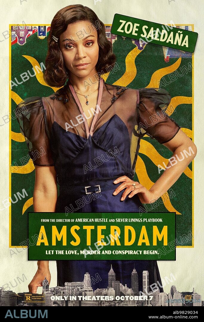 ZOE SALDANA dans AMSTERDAM, 2022, réalisé par DAVID O. RUSSELL. Copyright 20TH CENTURY STUDIOS.