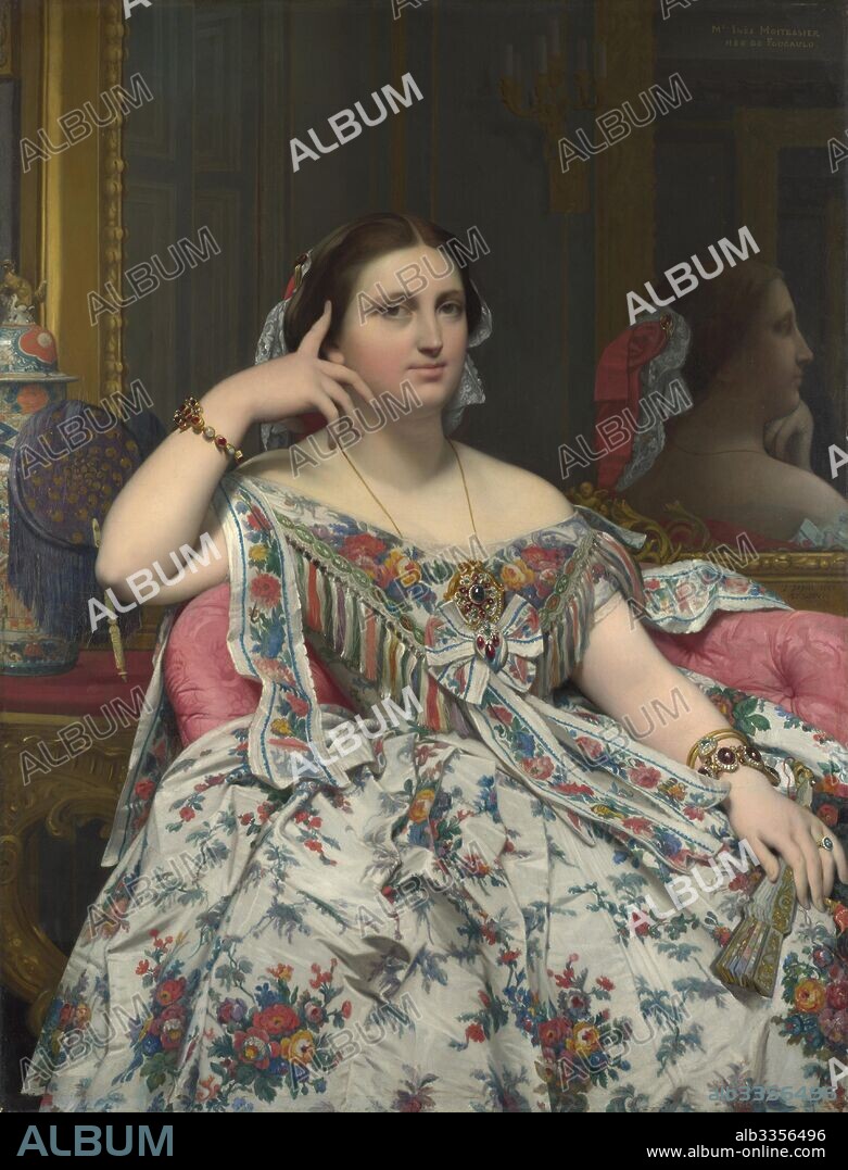JEAN AUGUSTE DOMINIQUE INGRES. Madame Marie-Clotilde-Inès Moitessier, née de Foucauld.