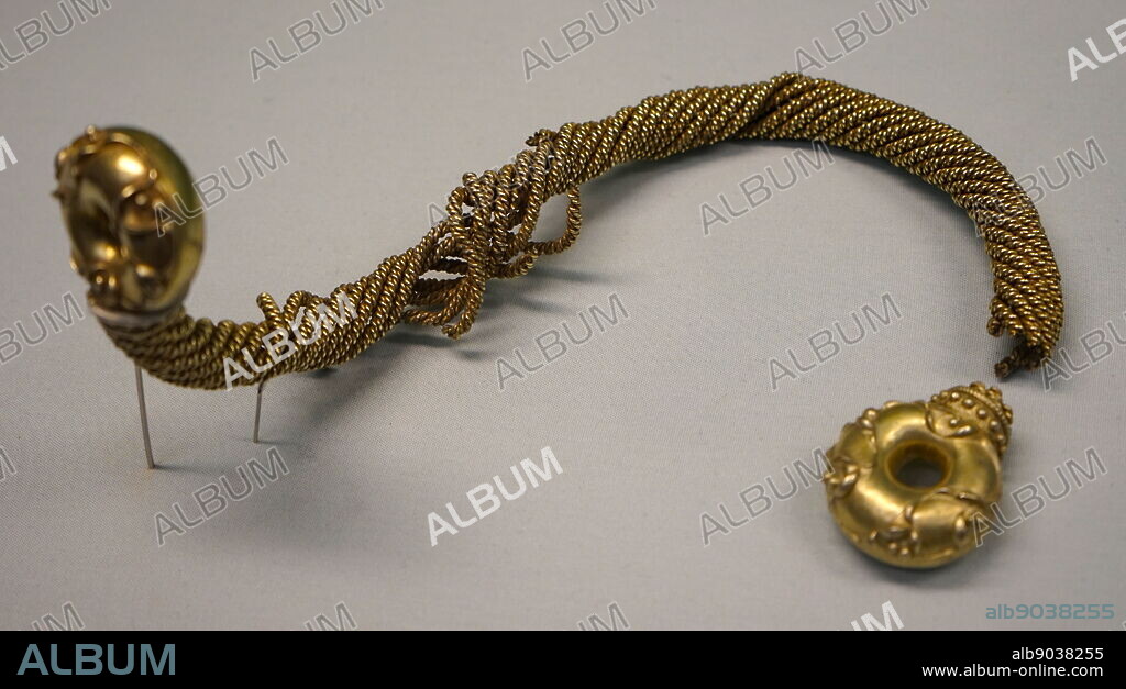 The Sedgeford Gold Torc terminal. Found in Sedgeford, Norfolk. Dated 100 BC.