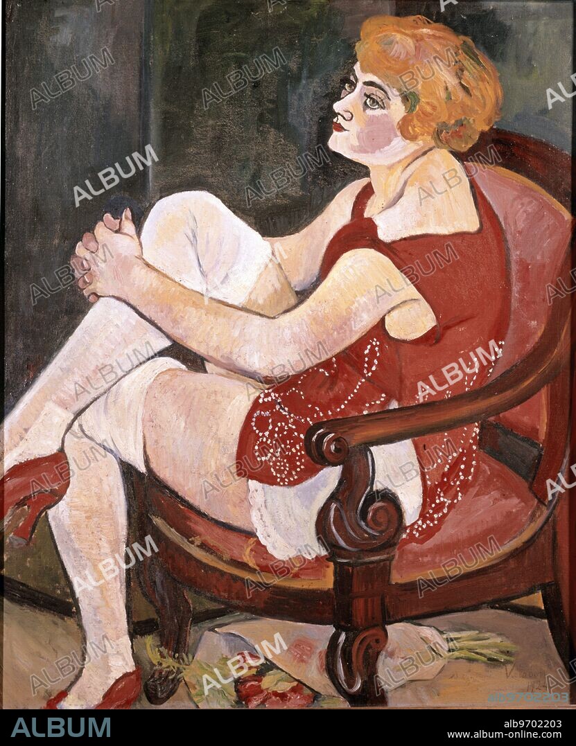 Femme Dans Sa Loge. by Suzanne Valadon. Suzanne Valadon (September 23, 1865 - April 7, 1938) was a French painter, born Marie-Clémentine Valadon at Bessines-sur-Gartempe, Haute-Vienne, France. ©TopFoto.