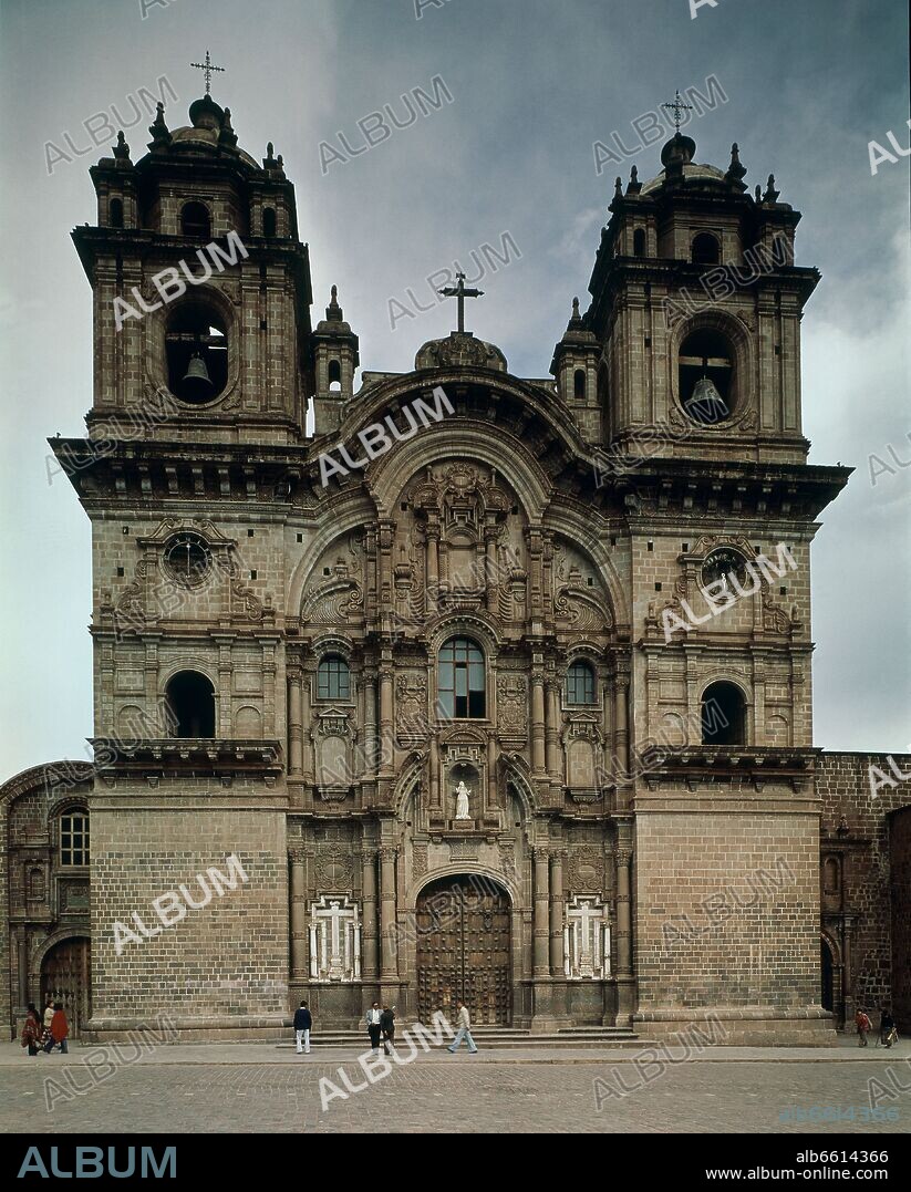 EGIDIANO JUAN BAUTISTA. FACHADA PRINCIPAL IGLESIA DE LA COMPAÑIA DE JESUS REALIZADA EN EL SIGLO XVII EN ESTILO BARROCO.