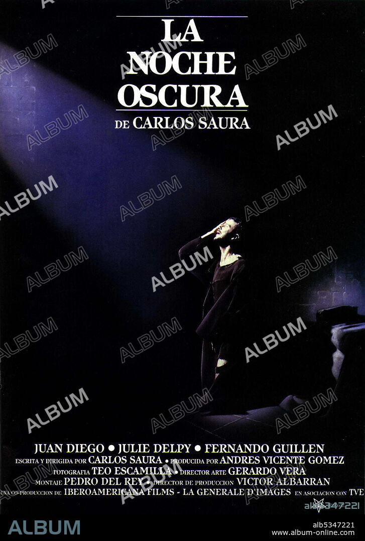 Poster de LA NOCHE OSCURA, 1989, dirigida por CARLOS SAURA.