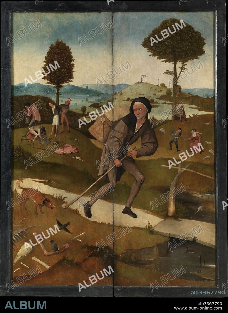 HIERONYMUS BOSCH. The Peddler (The Haywain Triptych, reverse).
