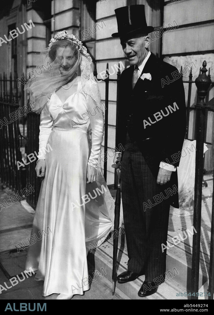 Sir Alexander gives daughter away Sir Alexander Cadogan, British united nations representative, pictured with his daughter Gillian as the left their home in Cadogan place, London for her wedding to Mr. Patrick Crichton at St. Peter's Churgh, Vere street, today, October 1. Sir Alexander came to London for the ceremony from official duty in Paris. October 01, 1948. (Photo by Associated Press Photo).