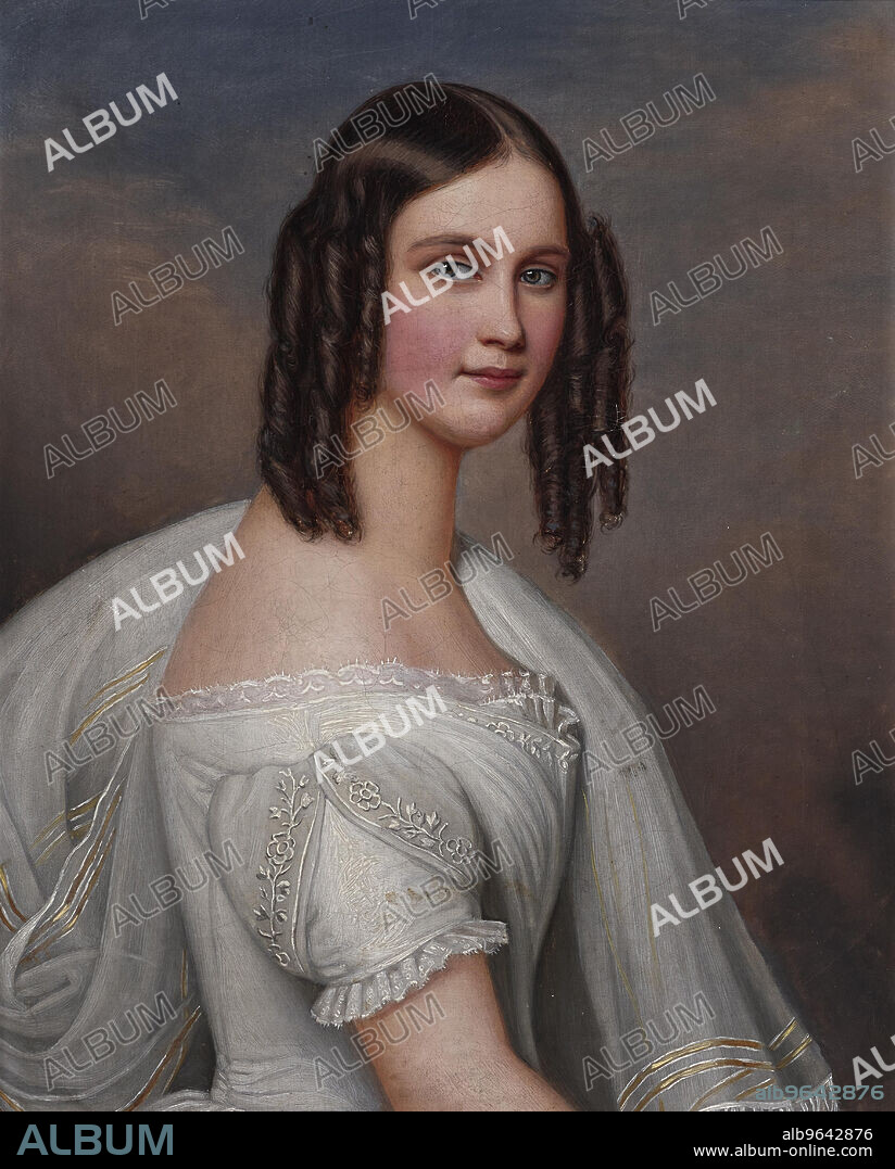 JOSEPH KARL STIELER. Portrait of Princess Hildegard of Bavaria (1825-1864), Duchess of Teschen, as Bride.