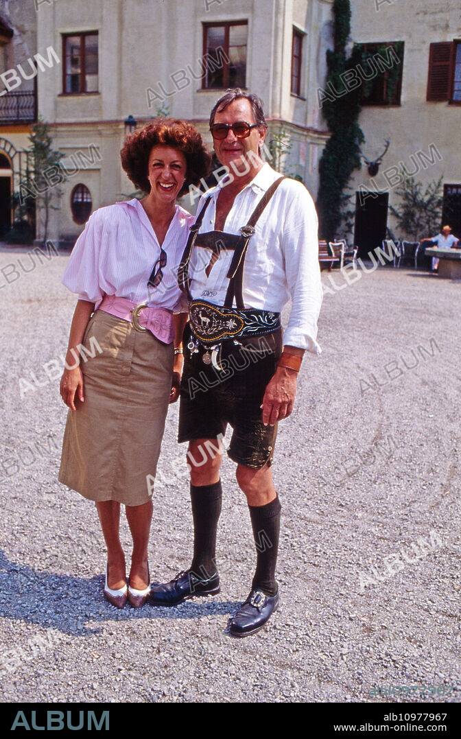 Baron Johannes Dieter von Malsen Ponicka with his wife Fiorenza at Osterberg castle, Germany 1989.