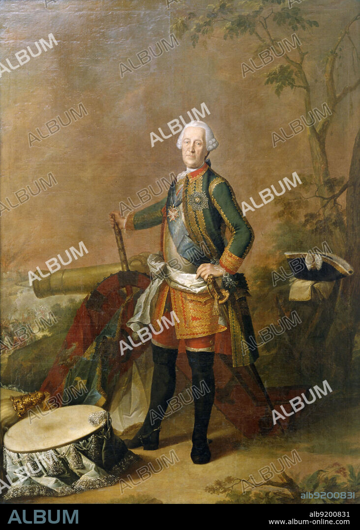 HEINRICH BUCHHOLZ (1735-1780)/ Portrait of the field marshal and politician Count Burkhard Christoph von Munnich (1683-1767), oil on canvas.